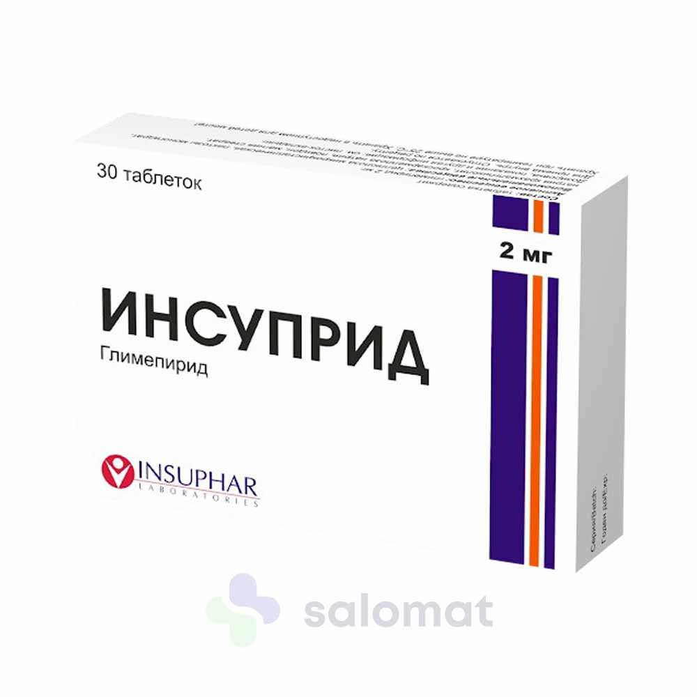 Купить Инсуприд тб 2мг №30 на Salomat.tj