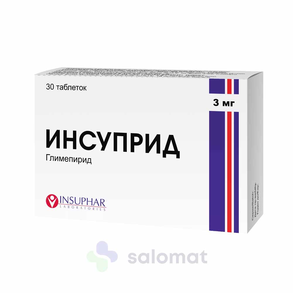 Купить Инсуприд тб 3мг №30 на Salomat.tj