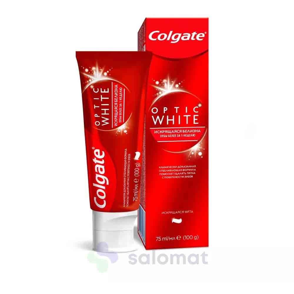 Купить Зубная Паста Colgate Optic White с Отбеливающим Эффектом 75мл на ...