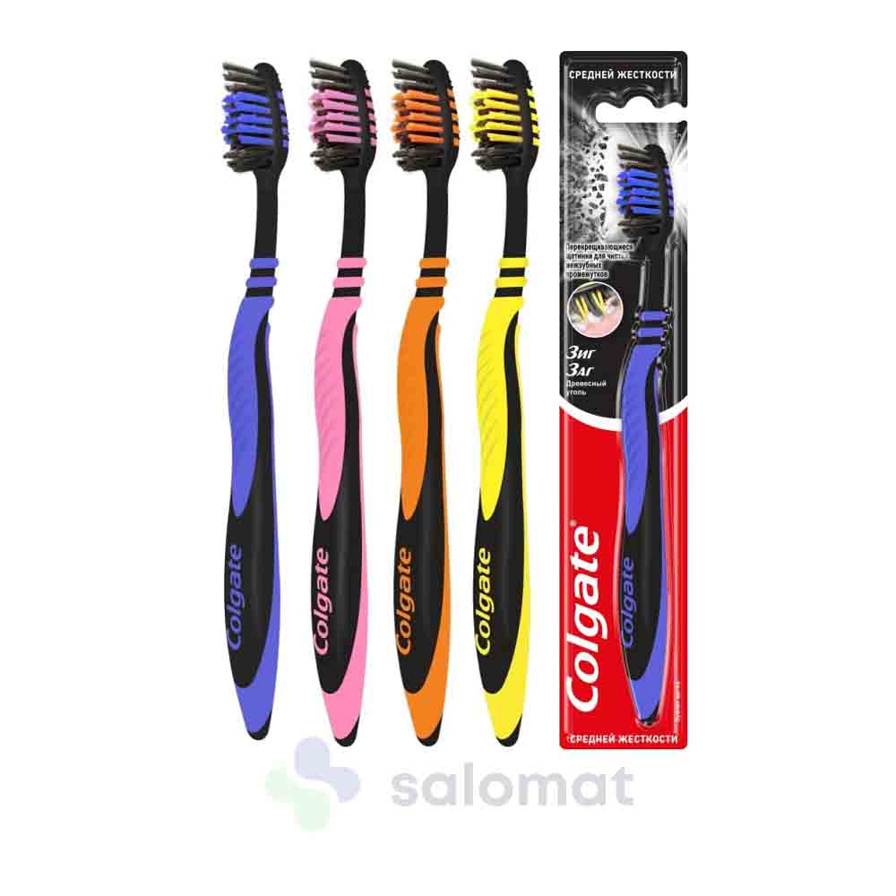 Купить Зубная щетка Colgate Зиг Загс древесным углем на Salomat.tj